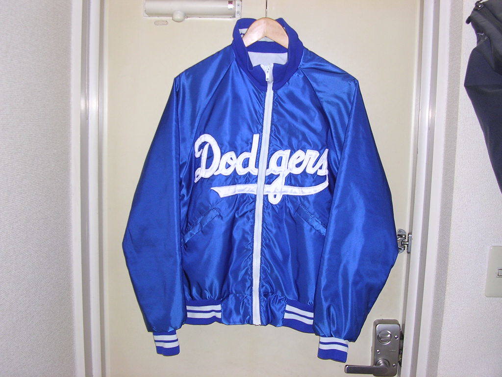 70s ヴィンテージ Dodgers ドジャース スタジャン タロンジッパー-