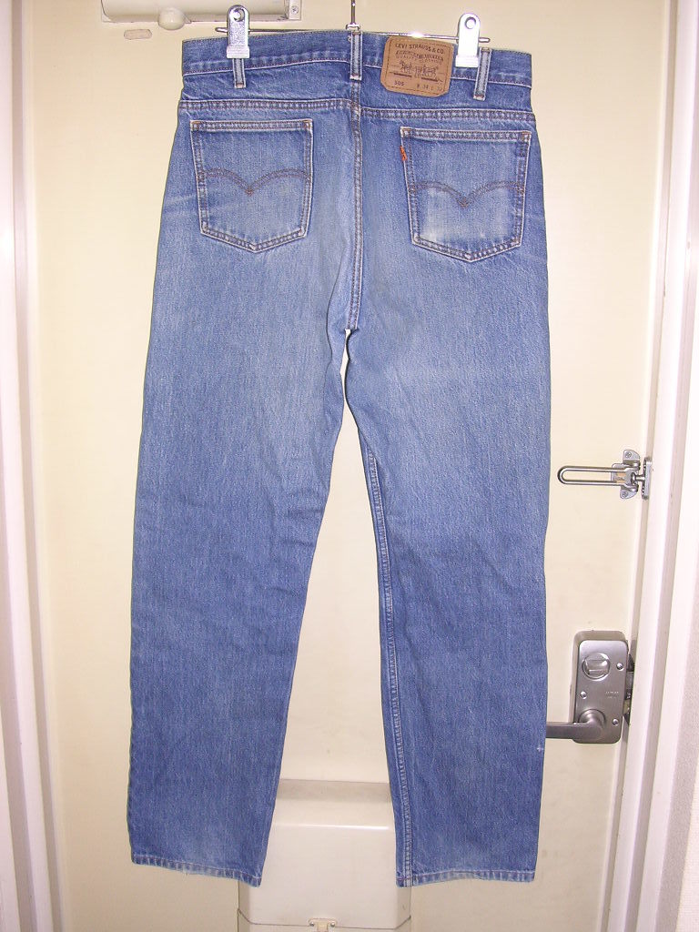 90s ブラジル製 リーバイス オレンジタブ Levis 505 デニム パンツ 縦落ち ヒゲ 34/32 vintage old 501 ジーンズ_画像4