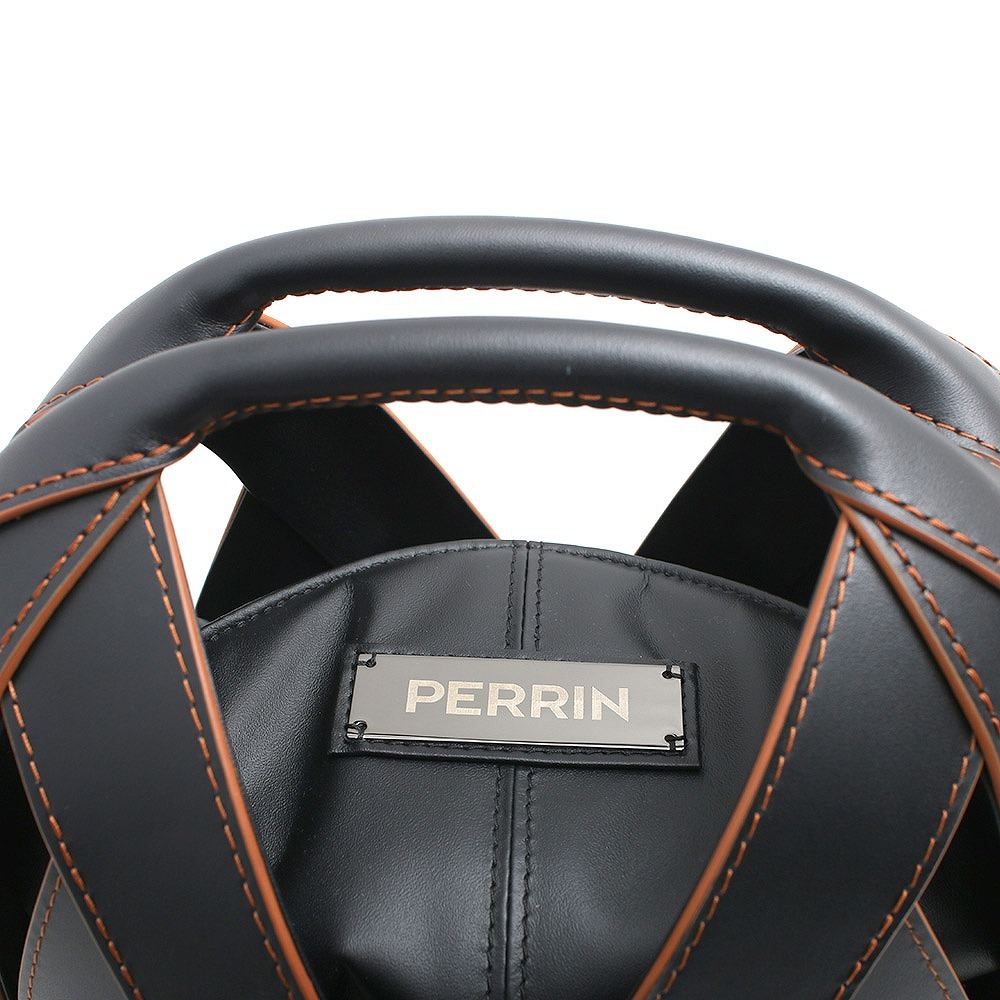 ペランパリ PERRIN PARIS ショルダーバッグ RIV31CALWS-BLACK レディース プチパニエスモール LE PETIT PANIER BLACK CARAMEL ブラック_画像4