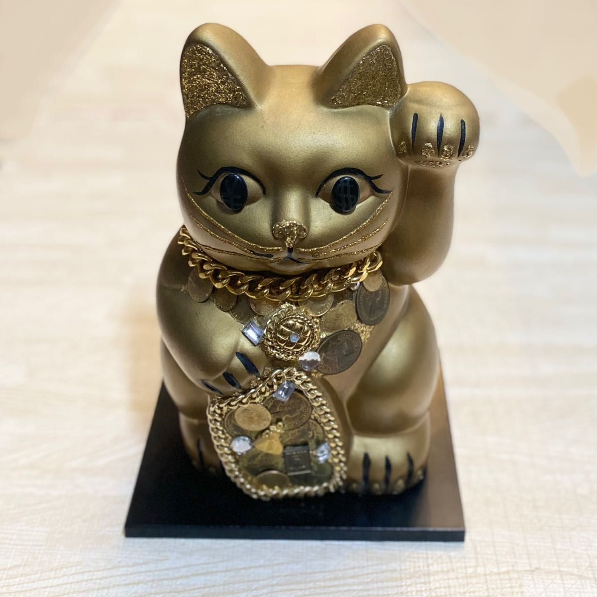 開運 まねきねこ ゴールド ラメ デコ キラキラ デコレーション 開運 まねきねこ ゴールド ラメ デコ キラキラ デコレーション
