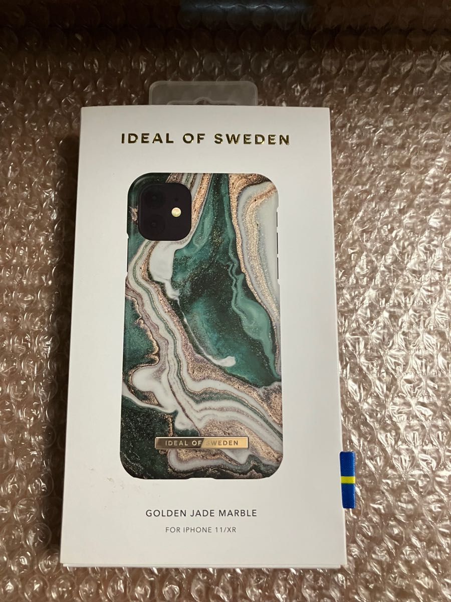 未使用品！　iPhoneケース 11/XR IDEAL OF SWEDEN GOLDEN JADO MARBLE グリーン系