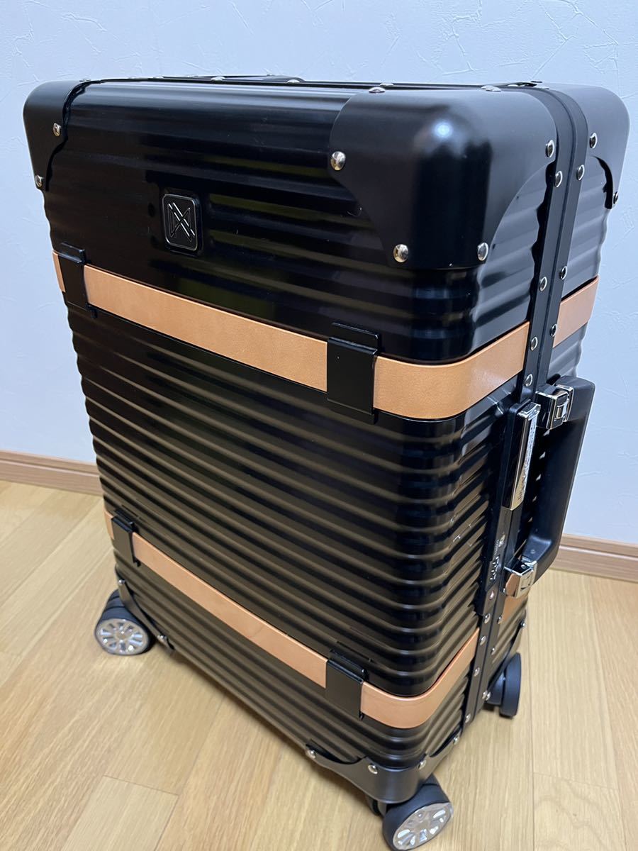 未使用　LANZZO スーツケース　アルミ　本革　33L viking　ランツォ キャリーバッグ　レザー 旅行用品 スーツケース、キャリーバッグ