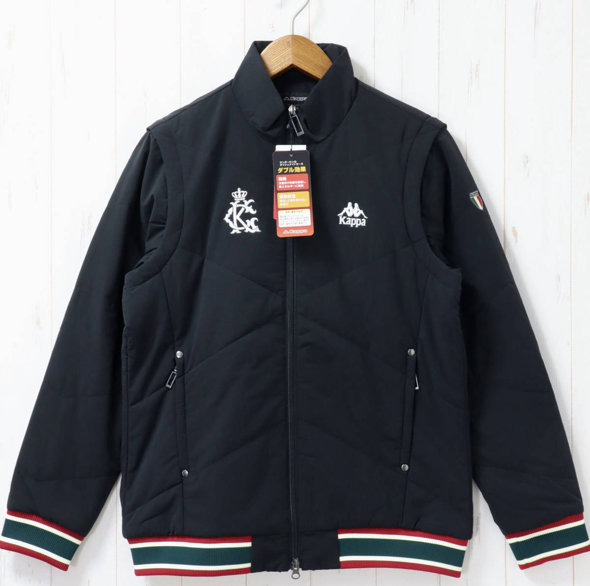 100%正規品 Kappaカッパ □【M】定価17,600円 ゴルフ ジャケット黒