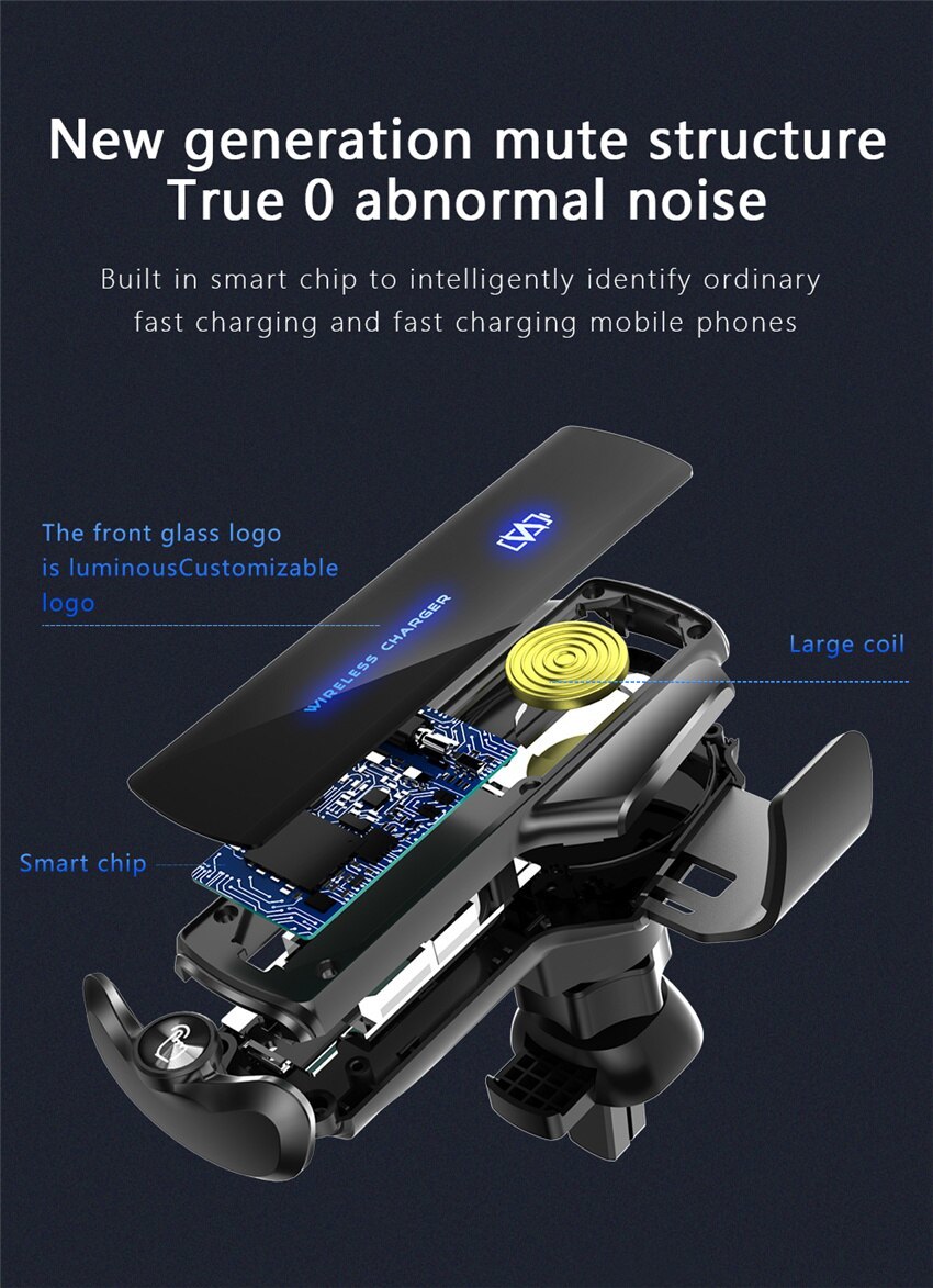 自動車 4輪 車 スマホ スマートフォン ホルダー ワイヤレス充電 ワイヤレス自動車電話ホルダー 30W iPhone Samsung Xiaomi 急速充電_画像2