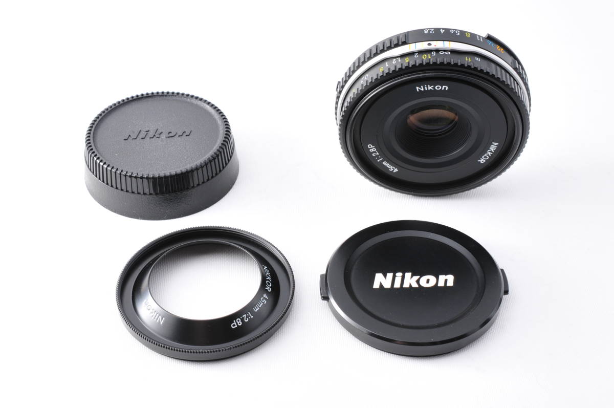 新品同様 ニコン Nikon Ai-s NIKKOR 45mm F2.8P ブラック 希少 動作絶好調 #817