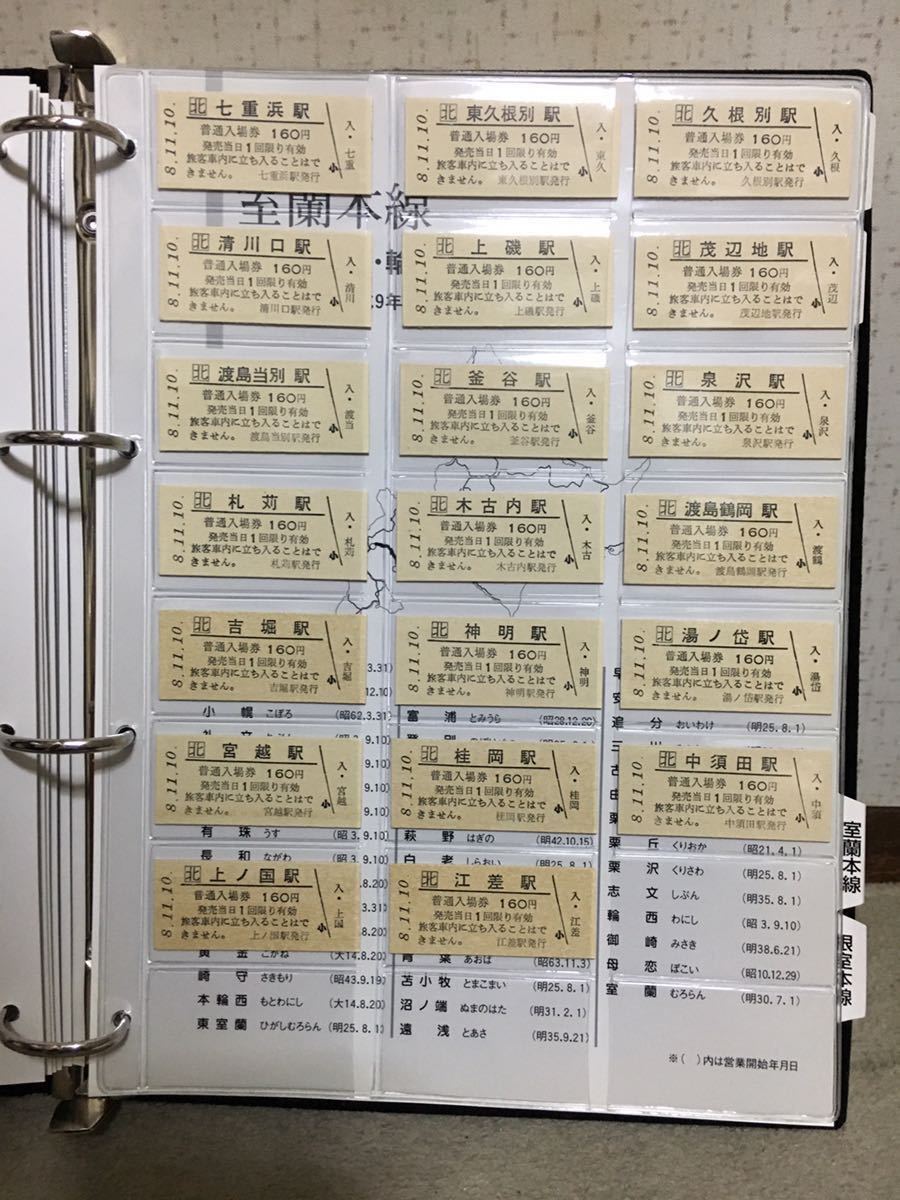 最後の1セット】国鉄JR北海道廃止無人駅含む全477駅完全版硬券入場券