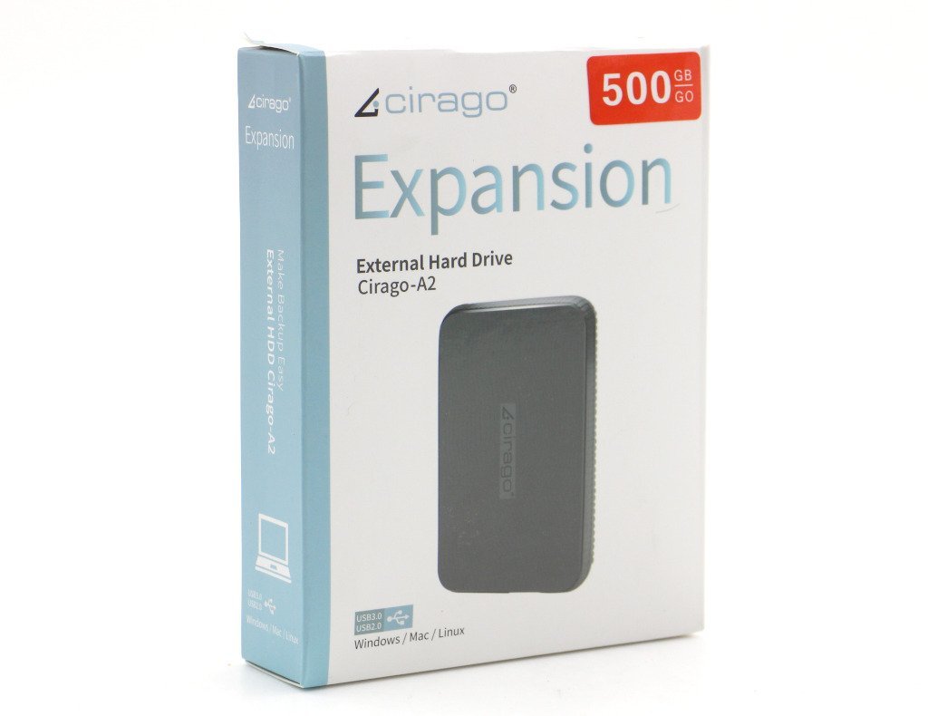 ◇【新品】Cirago Cirago-A2 外付USB 500GB HDD Windows/MacOS等各種OS対応 USB3.0接続_画像1