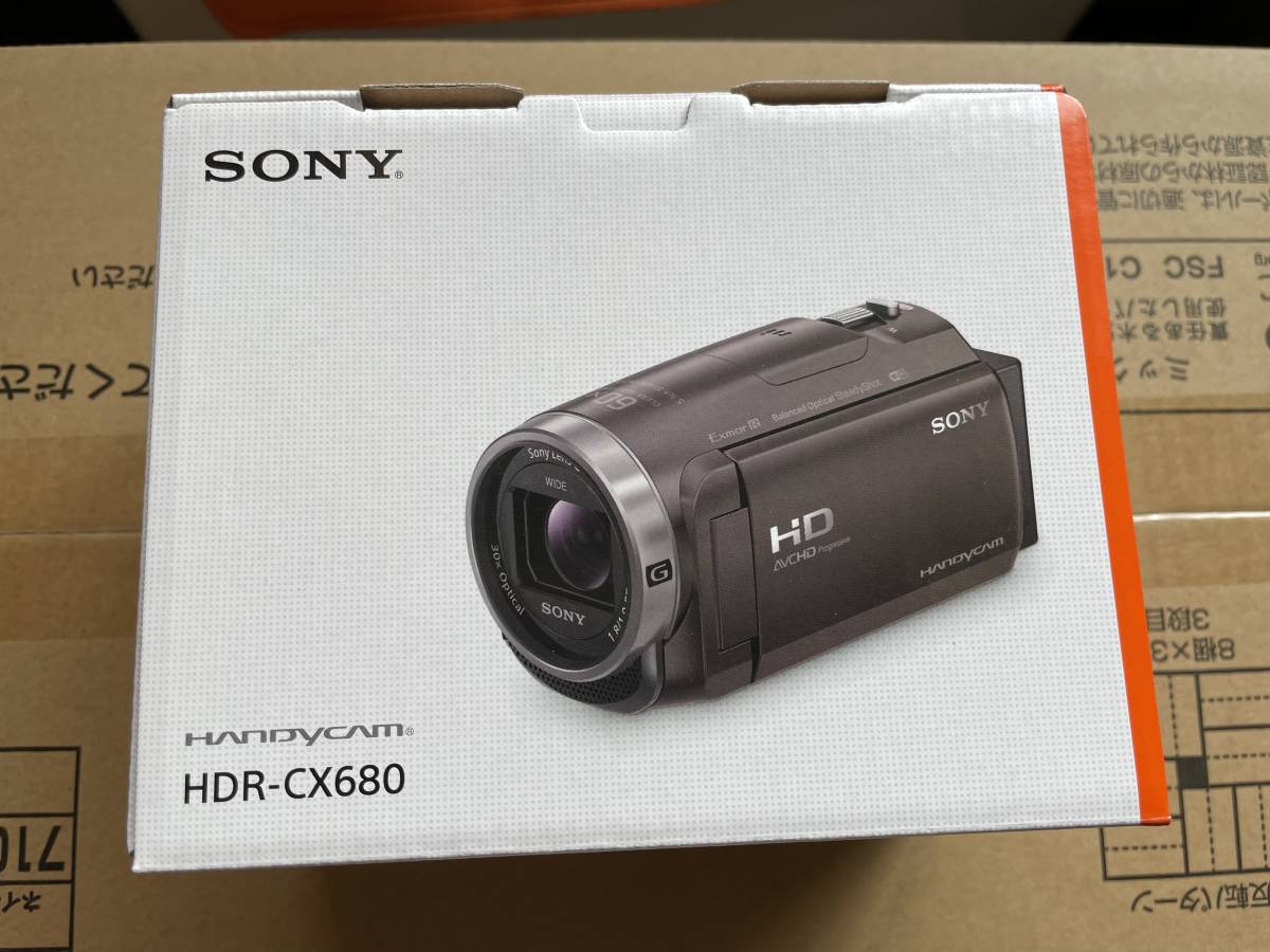 新品未開封】SONY フルHDデジタルビデオカメラ HDR-CX680-W ホワイト