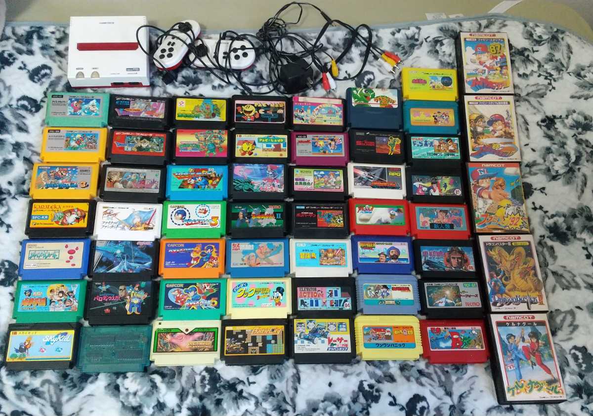 ヤフオク! - 【レア多数】ファミコンソフト55本+ファミコン互換機
