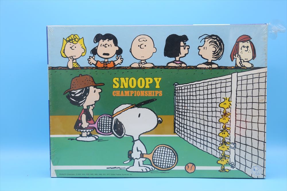 1000円スタート☆アポロ社 550P ジグソーパズル テニス プレイヤー スヌーピー/Snoopy/Peanuts/ピーナッツ/レトロの画像1