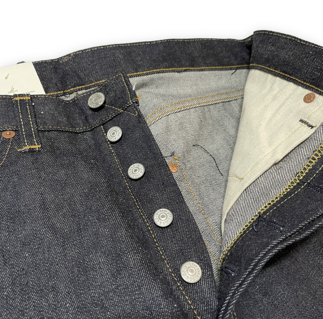 未使用☆ 97年製 LEVIS 501xx デニムパンツ 1955モデル バレンシア工場 USA製 BIGE リーバイス 赤耳 リジット_画像9