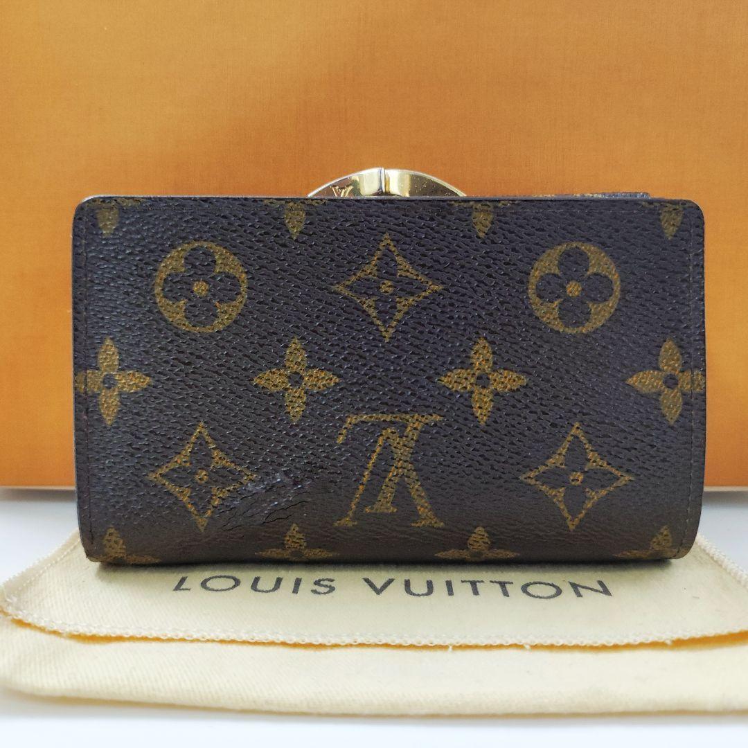 美品 ルイヴィトン Louis Vuitton ポルトフォイユ ヴィエノワ がま口 折財布 M61674 ビトン_画像2