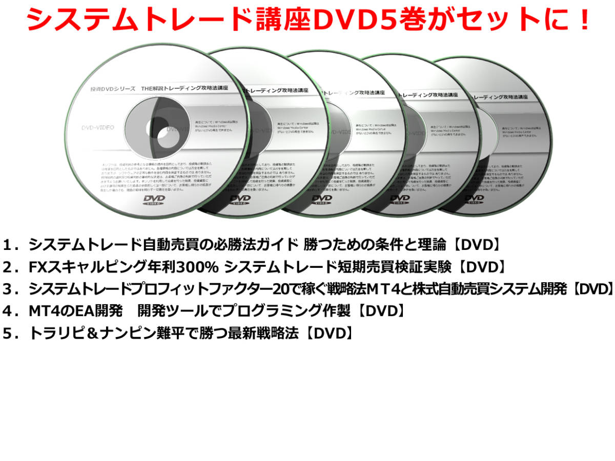 システムトレード自動売買ロジック入門動画講座 DVD5枚組み