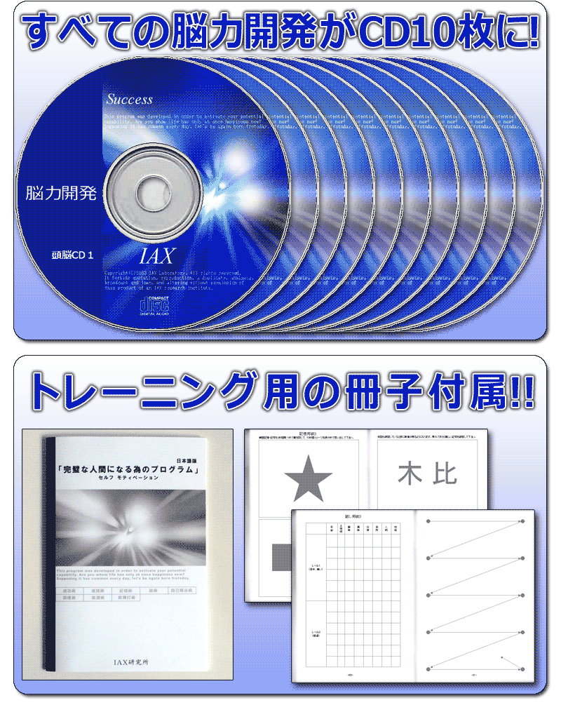 IAX研究所 自己啓発プログラム　CD10枚組　速読・記憶術・会話術・成功法・自己暗示・速聴_画像7