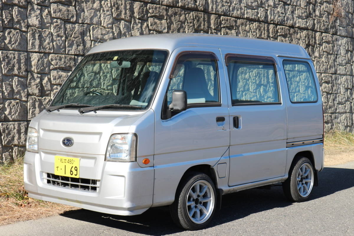 長野発最終型 人気の箱バンスバル☆サンバーバン TV1 ローダウン 車検たっぷりR6年11月 マニュアル5速 エアコン付き♪ サビ少ない