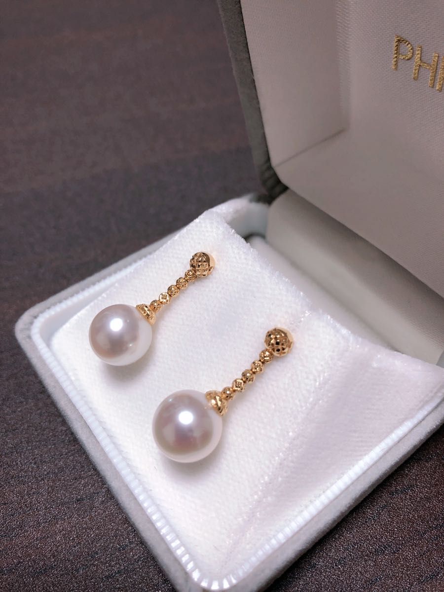 ☆新品 フィロス K18 イエローゴールド パールピアス ☆ | alfasaac.com