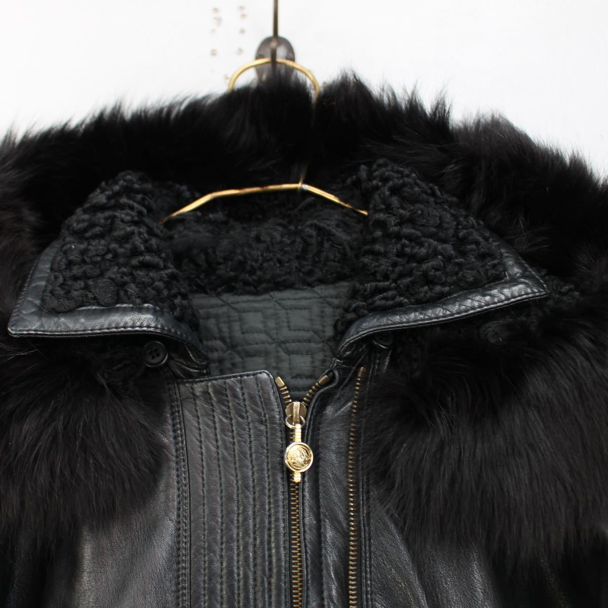 GIANNI VERSACE FUR LEAHER ZIP BLOUSON/ジャンニヴェルサーチファー