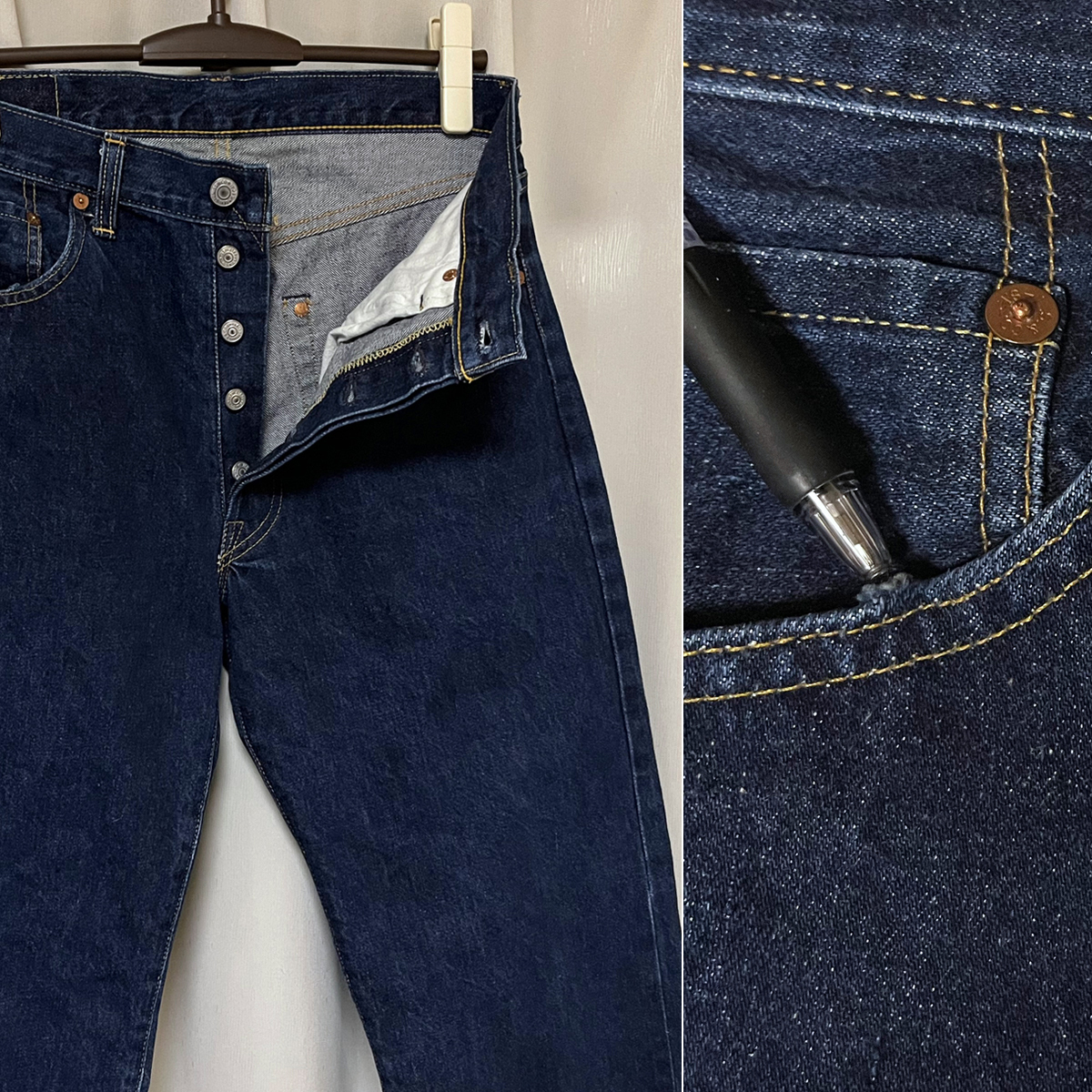 W33 90s USA製 バレンシア工場 LEVIS リーバイス 501XX デニムパンツ