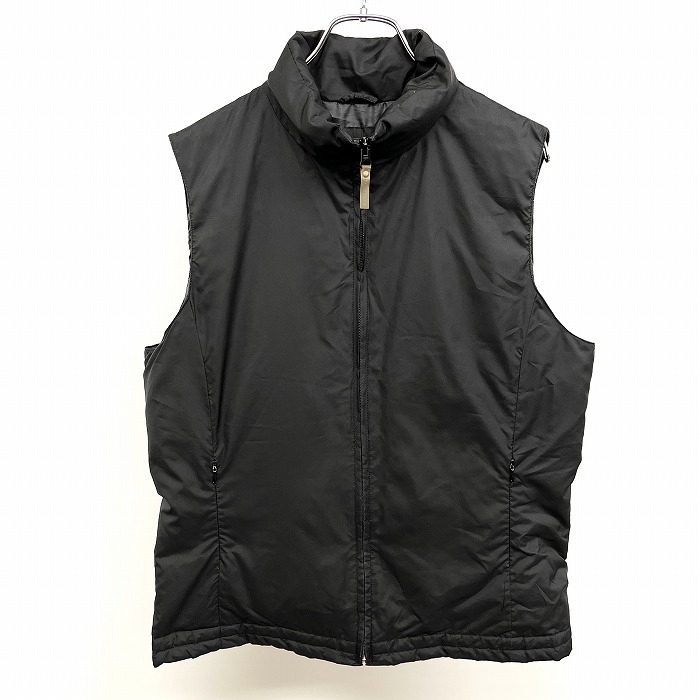 THINK PINK sink pink L lady's somewhat thin down vest no sleeve jacket plain down 70%+ feather 30% black group black series 