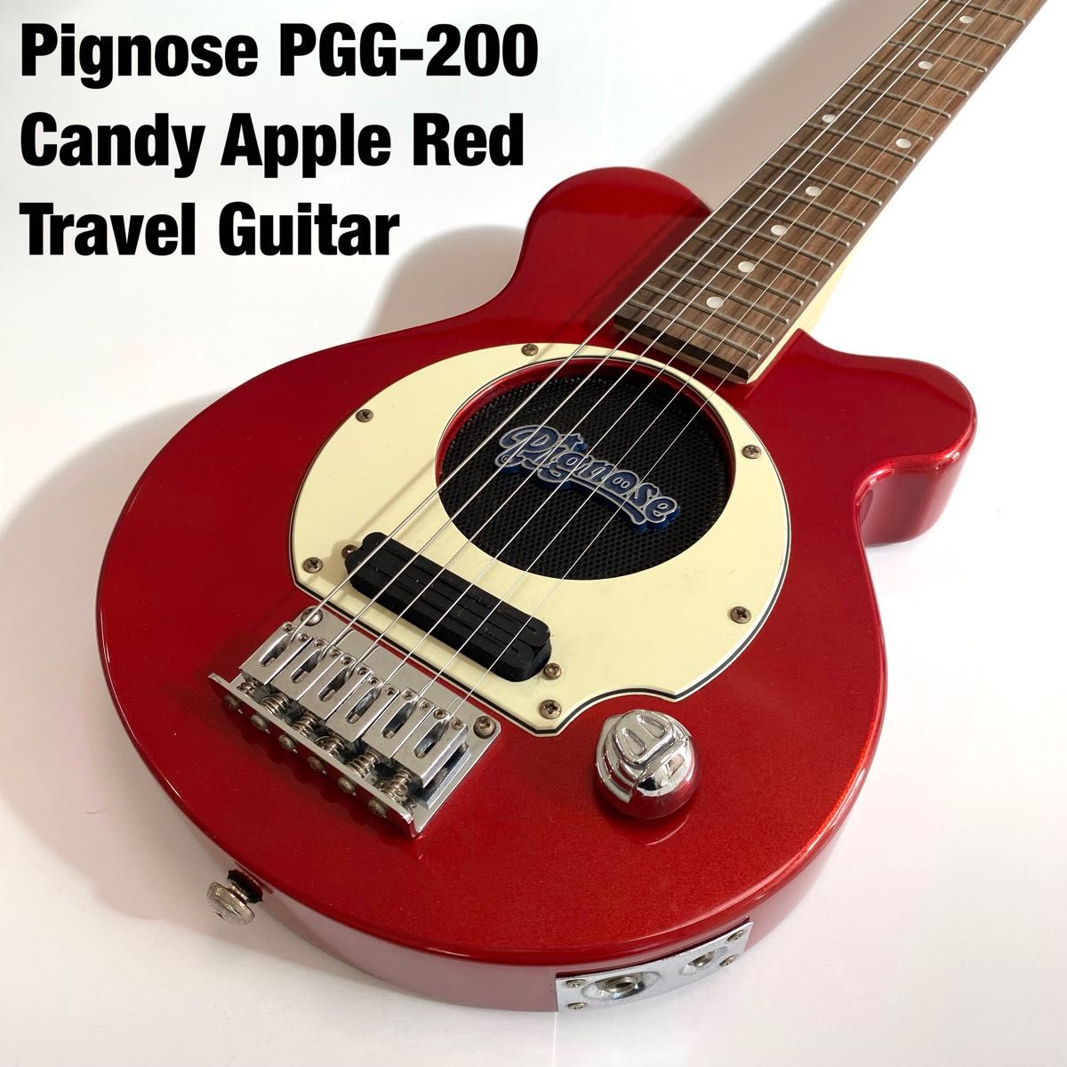 ★美品/人気カラー★Pignose ピグノーズ　PGG-200 トラベルギター　ミニギター キャンディアップルレッド