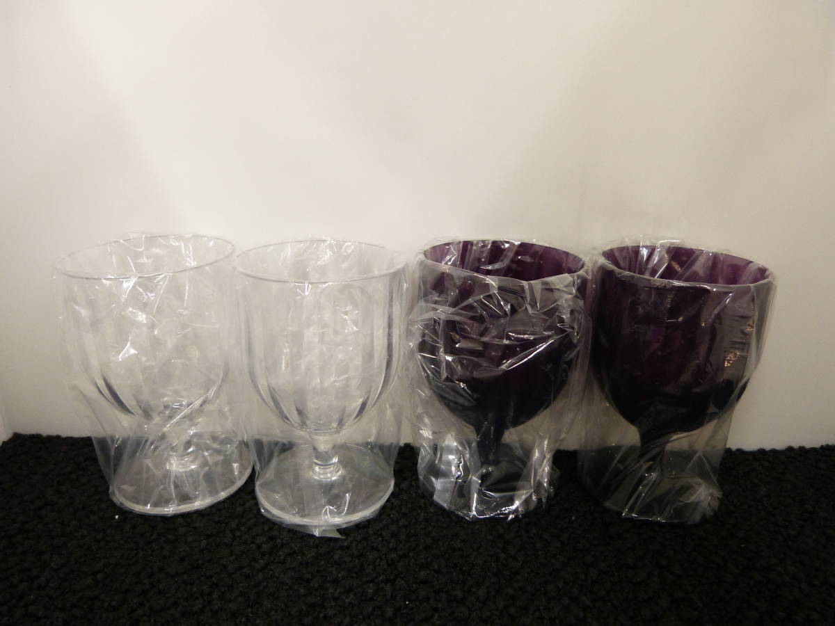 ●石川樹脂工業 Plakira プラキラ 小皿 3枚 中皿 3枚 グラス 4個 プレート 4枚 計14点セット 食器 プラスチック 未使用保管品●の画像2
