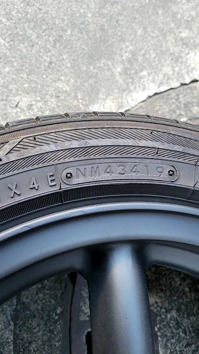 即決！【中古】ブラックレーシング★ホイールタイヤセット★歪み有165/55R14 6J+40_画像3