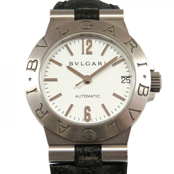 50%OFF ブルガリ BVLGARI ディアゴノ LCV29WSLD ホワイト文字盤 中古 腕時計 レディース ディアゴノ