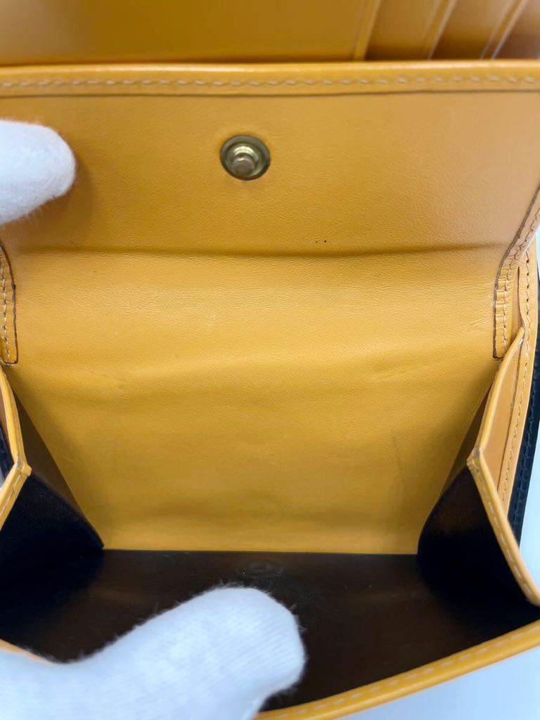極美品 エッティンガー 二つ折り財布 ブラック× イエロー 極美品 エッティンガー 二つ折り財布 ブラック× イエロー