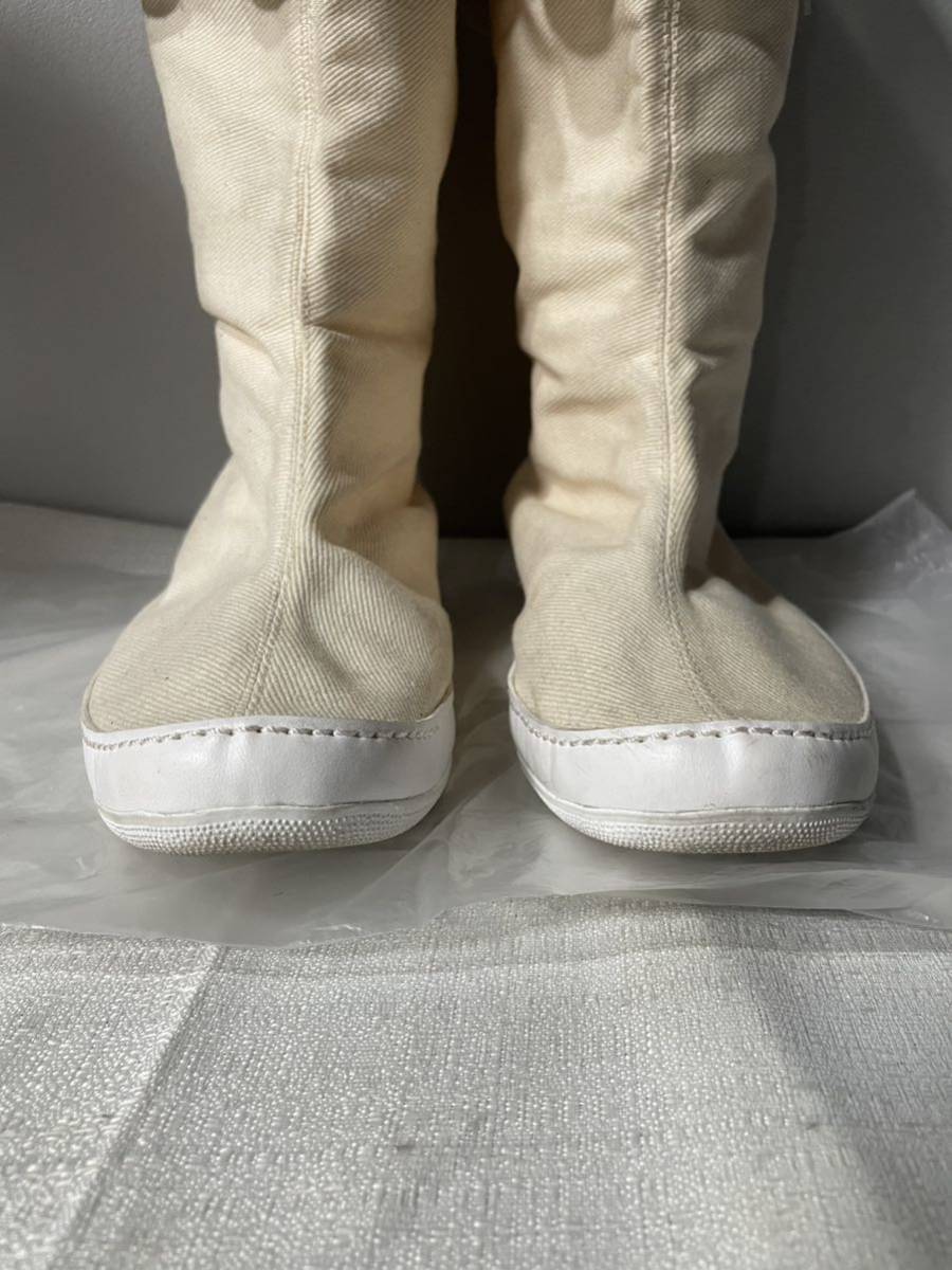  Adidas adidas white series 24.5cm lady's cotton original leather boots 