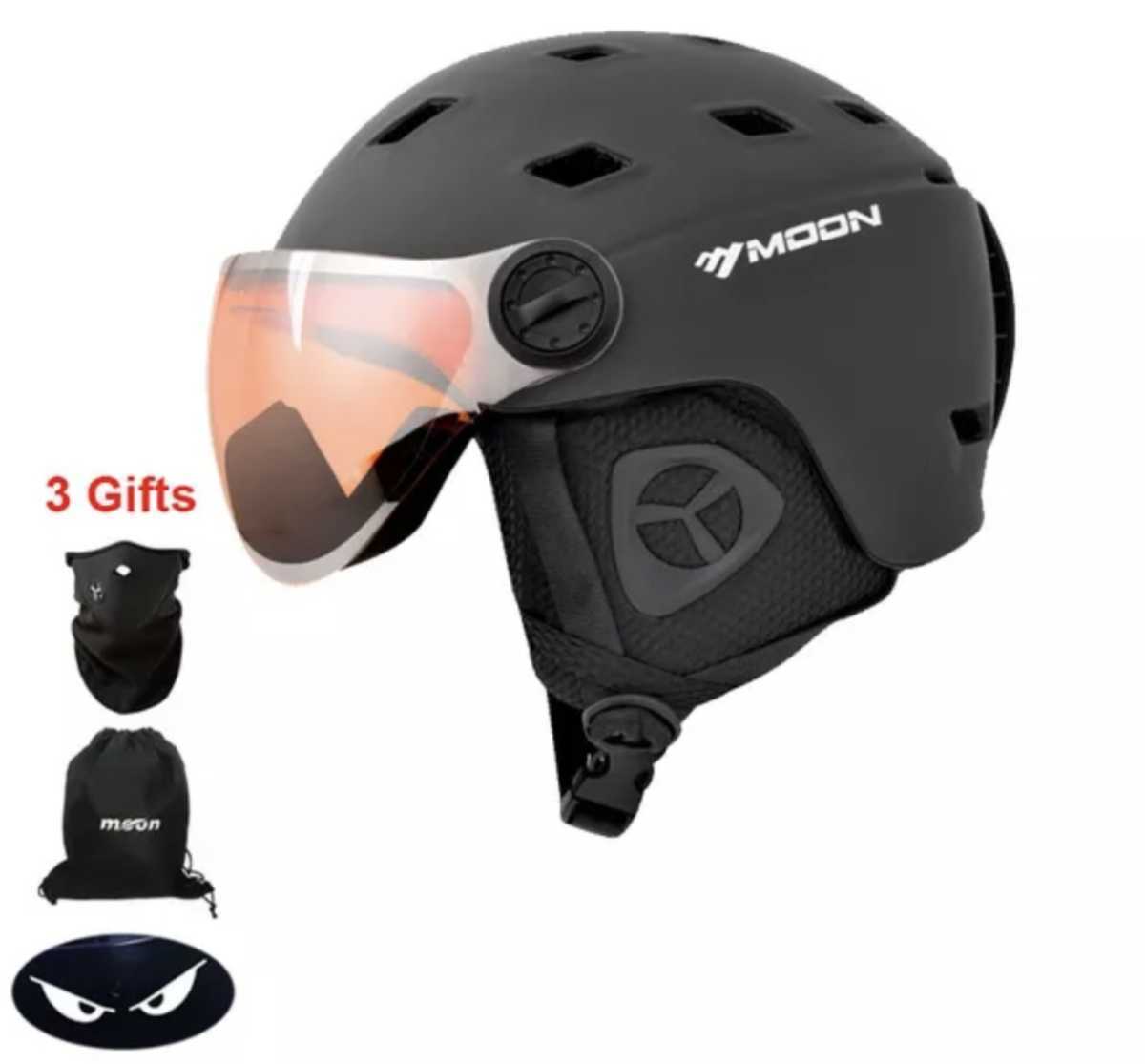 Yahoo!オークション - 新品スキー、スノボー用バイザー付ヘルメット L 