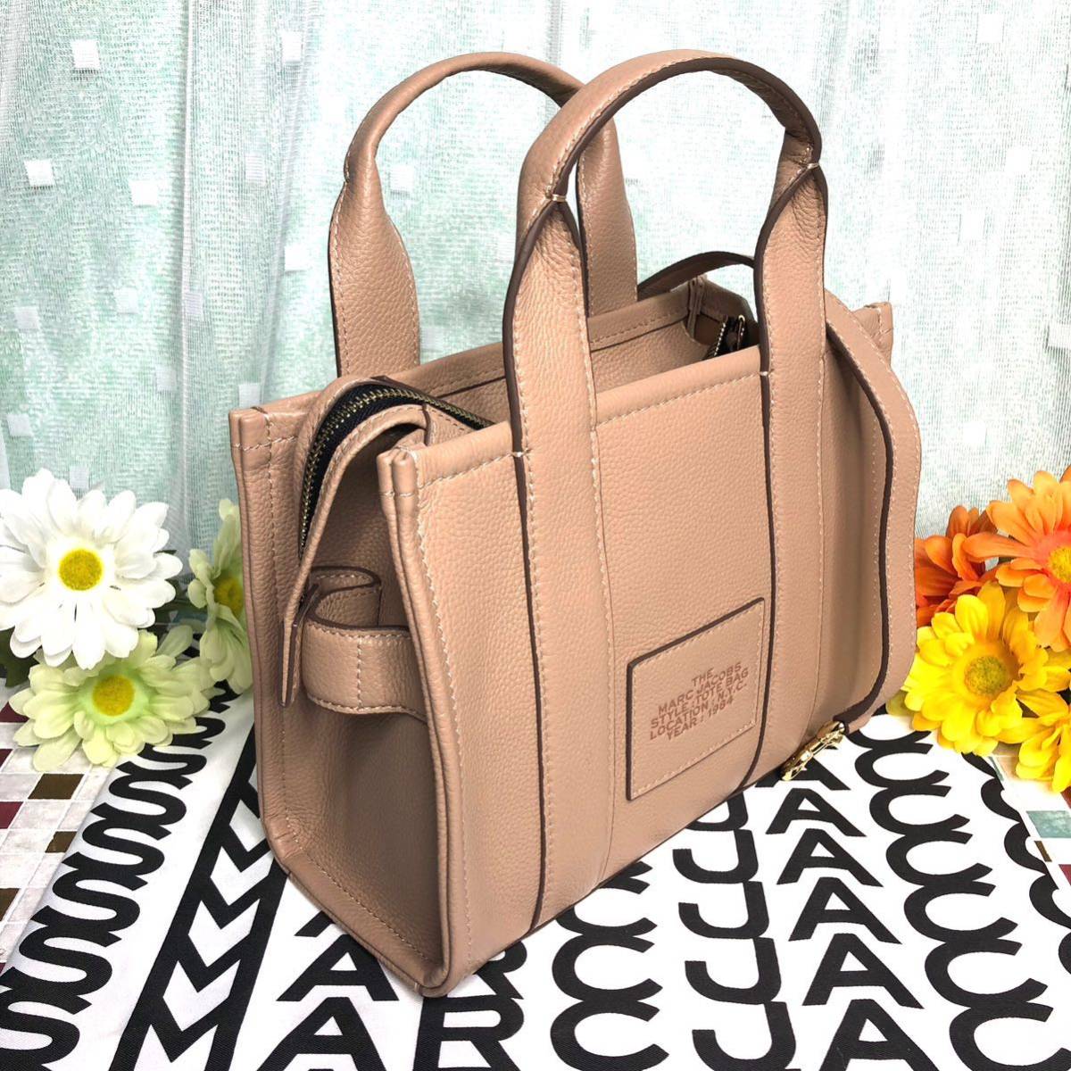 MARC JACOBS ミニトート バッグ ROSE DUST 新品 レザー | beltone.sg