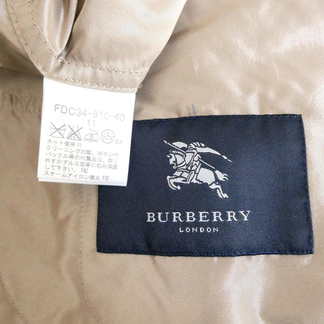 美品 BURBERRY LONDON バーバリーロンドン サイズ11 ジップアップ ジャケット ブルゾン コート 襟フリル ミドル丈 ベージュ系_画像9