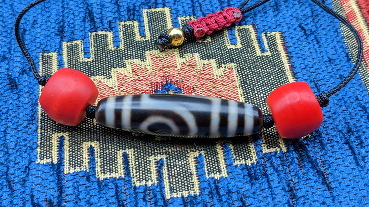 送料無料】 二眼天珠 New dZi Beads ジービーズ 現代天珠 台湾製