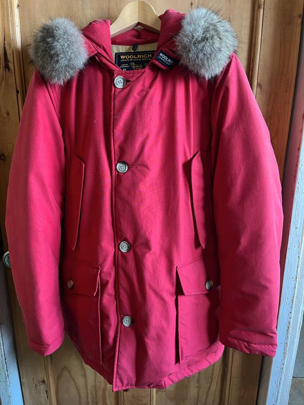 ☆WOOLRICH/ウールリッチ ARCTIC PARKA sizeM メンズ レッド アークティックパーカー ダウンジャケット 古着 used☆