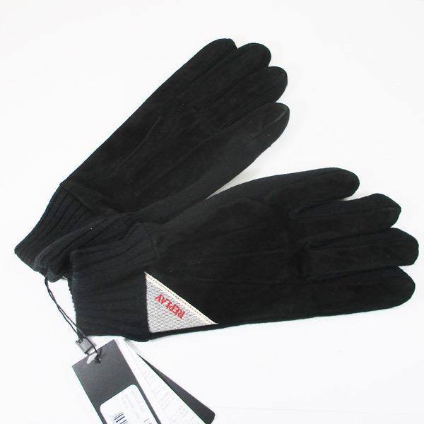  free shipping mail service li Play men's glove gloves pig leather leather AM6018-002-A3066B size :L black 