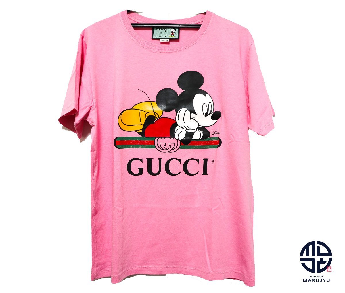 Gucci X Disney グッチ X ディズニー コラボ ミッキー ピンク Tシャツ 半袖 服 Sサイズ 165 y アパレル Stas Co Ao