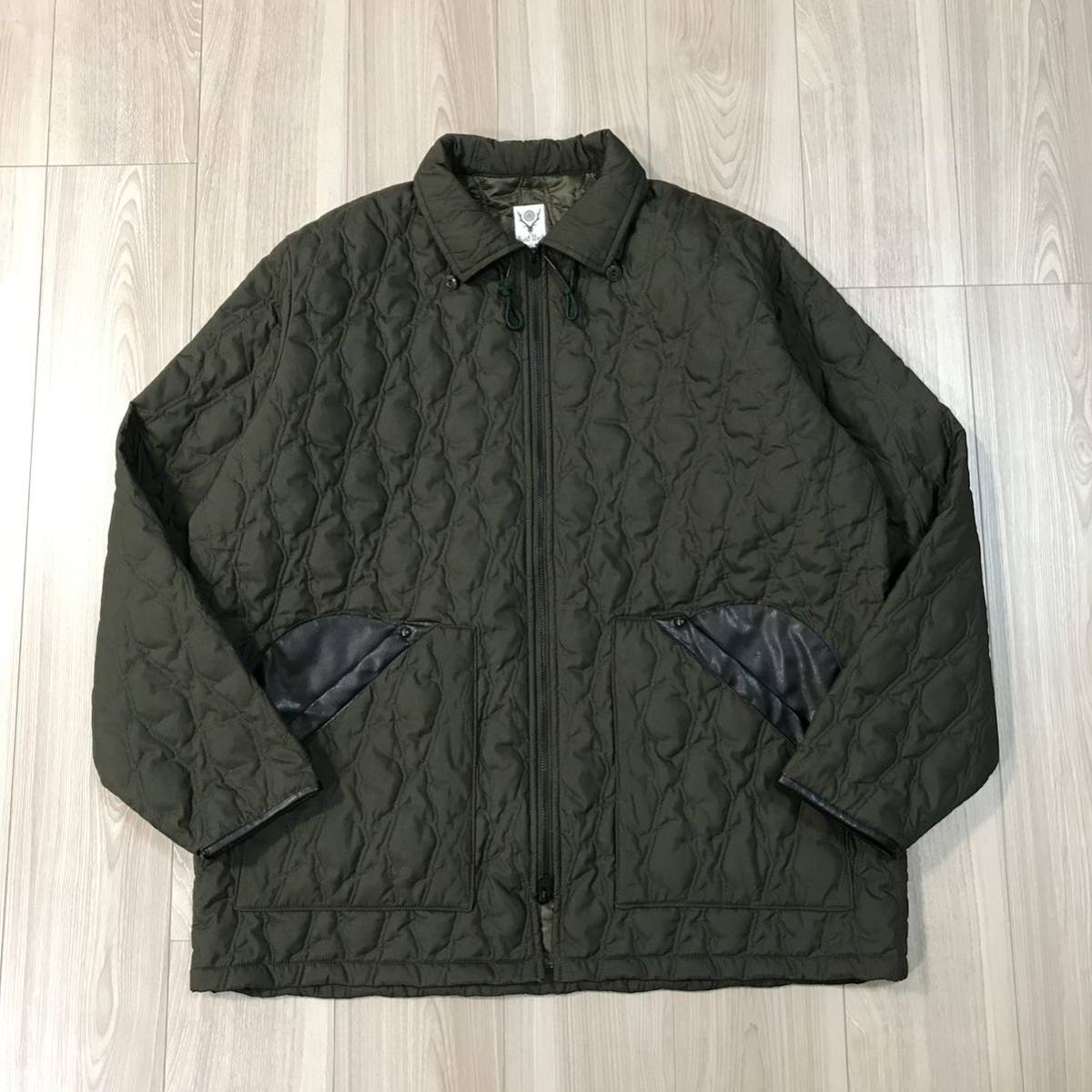  неиспользуемый South2 West8 S2W8 Quilted Jacket Deer Horn ...2 талия 8  QUILTING  ...  пиджак   блузон   ... ручка  ...  военный  