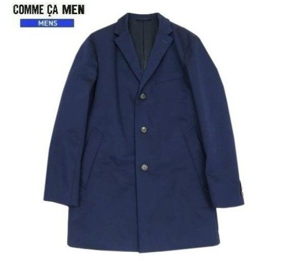 COMME CA MEN コムサメン チェスターコート ネイビー  定価59,400円