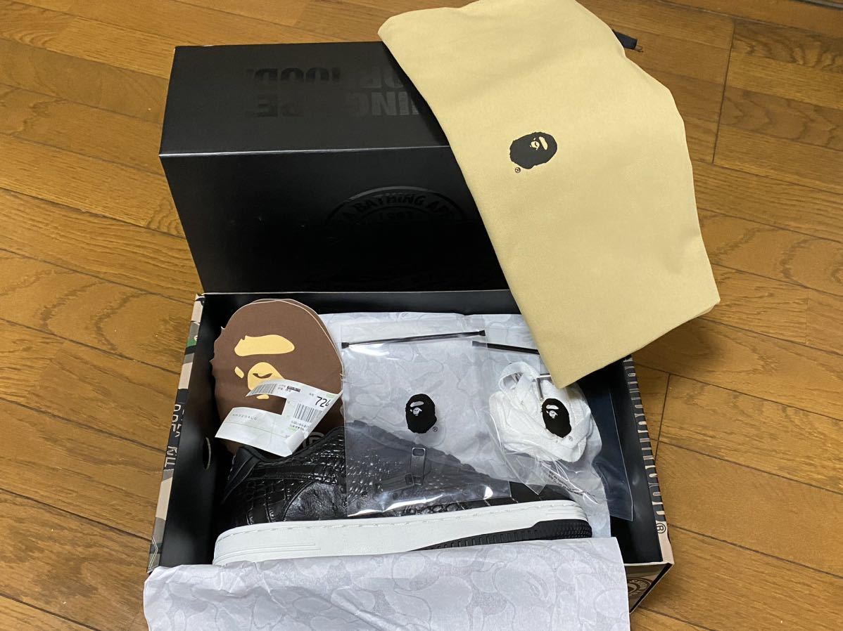 26.5㎝ NEIGHBORHOOD BAPE BAPE STA Black ネイバーフッド ベイプ
