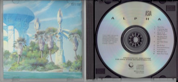 エイジア ASIA　 『アルファ ALPHA』日本盤　MVCG-18502 95年盤CD・送料無料_画像3
