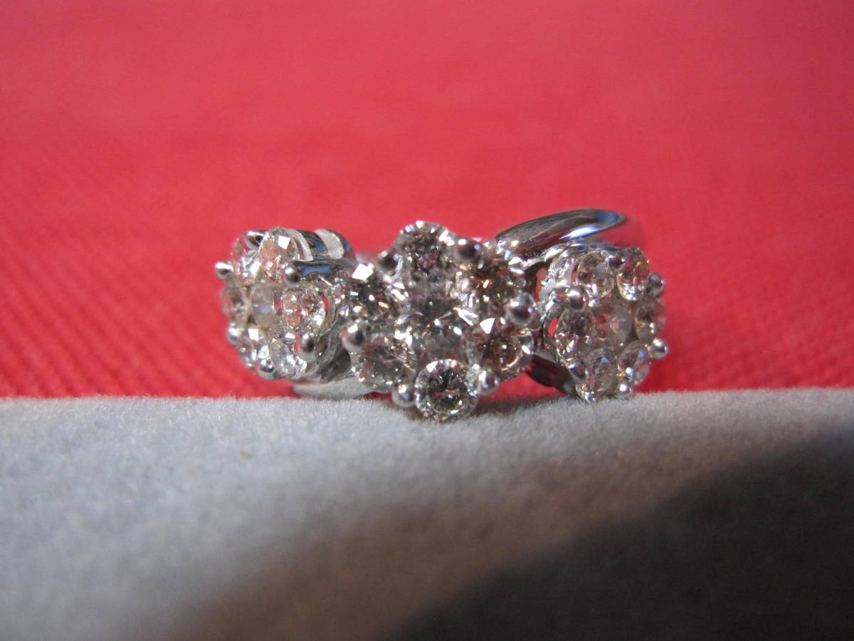 ダイヤモンド、WGネックレスと指輪のセット_画像3