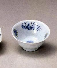 ブルー鳳凰 スープ碗 日本製 美濃焼の画像1
