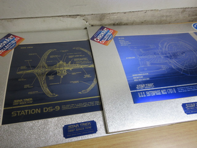 2B2-1[ Star Trek Chrome art CHROMART 8 pieces set ] blue print unopened STAR TREK