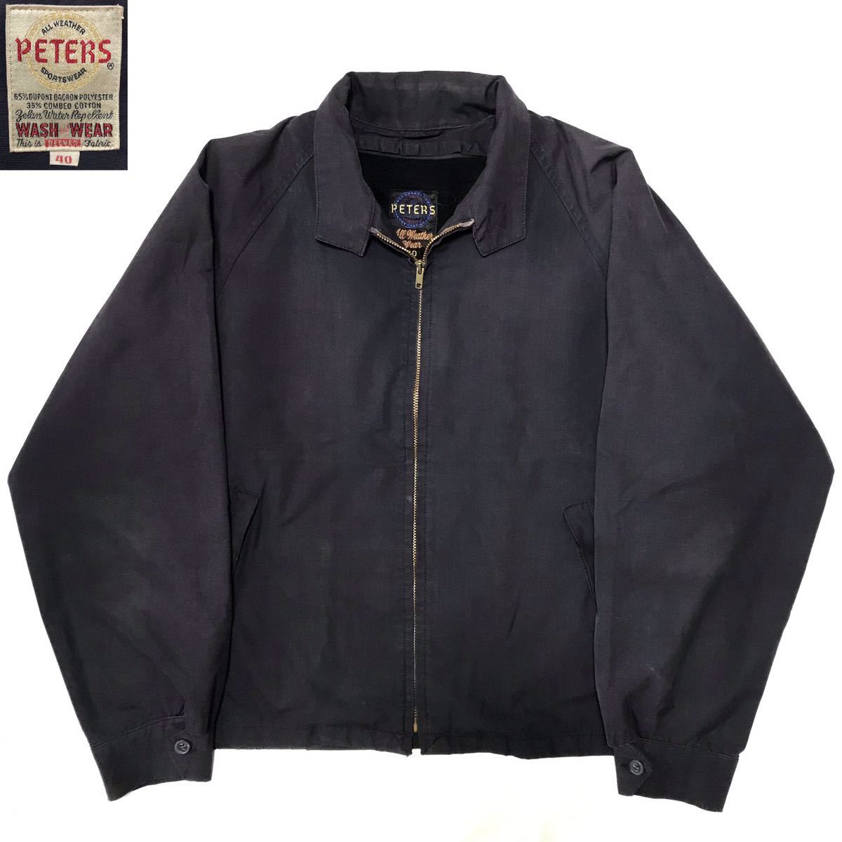 60s PETERS スウィングトップ 紺 ライナー ビンテージ 60s PETERS スウィングトップ 紺 ライナー ビンテージ