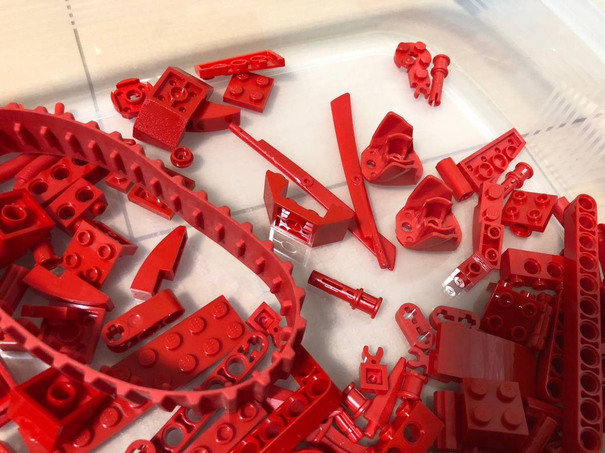 レゴ　LEGO　部品　バラ売り 赤色レッド :115g 白色ホワイト:85ｇ 青色ブルー:18g 中古　キャタピラー_画像10