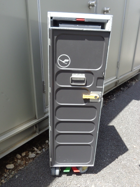 【美品・激レア・放出品】ルフトハンザ航空 Lufthansa ミールカート サービスカート トロリー ギャレー ７ドロワー スチール製