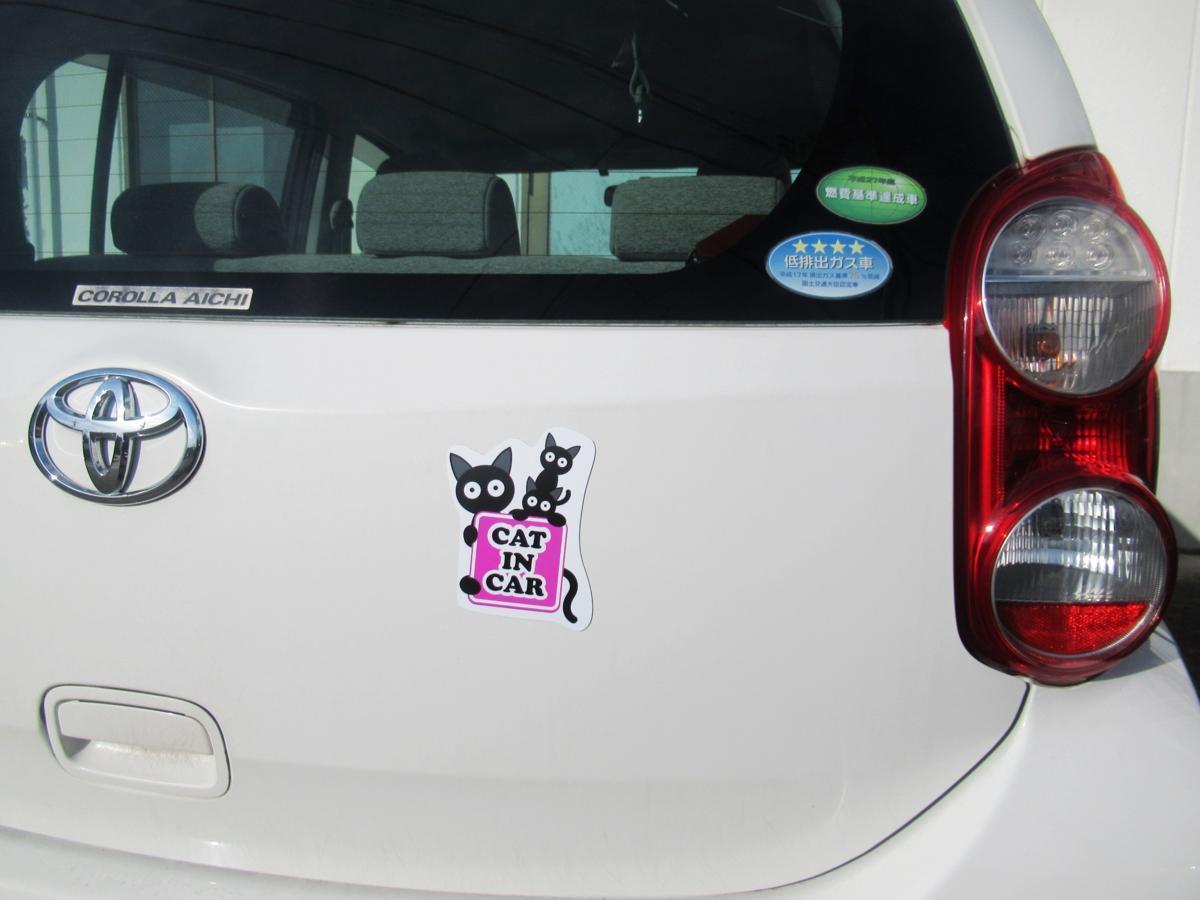 cat in car cat in car magnet seat cat. family pink type pet sticker .. get into car middle car body out pasting for 