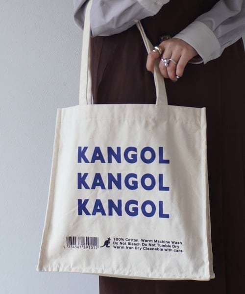 TE/KANGOL ( Kangol ) Logo принт большая сумка "теплый" белый KGSA-BG00239