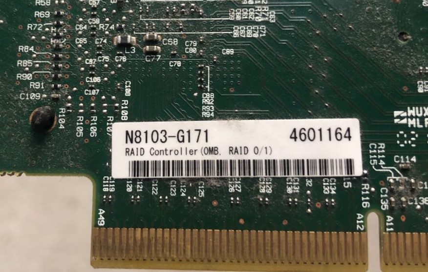 【中古パーツ】NEC Express5800/GT110F-S モデルの【RAID カード】SAS コントローラ N8103-G171 L3-25083-17B ■N8103-G171_画像4