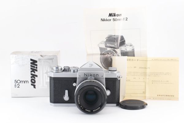 #1722 ニコン Nikon F Eye Level + Nikkor 50mm f/2 フィルム 一眼レフ カメラ [動作確認済] 美品